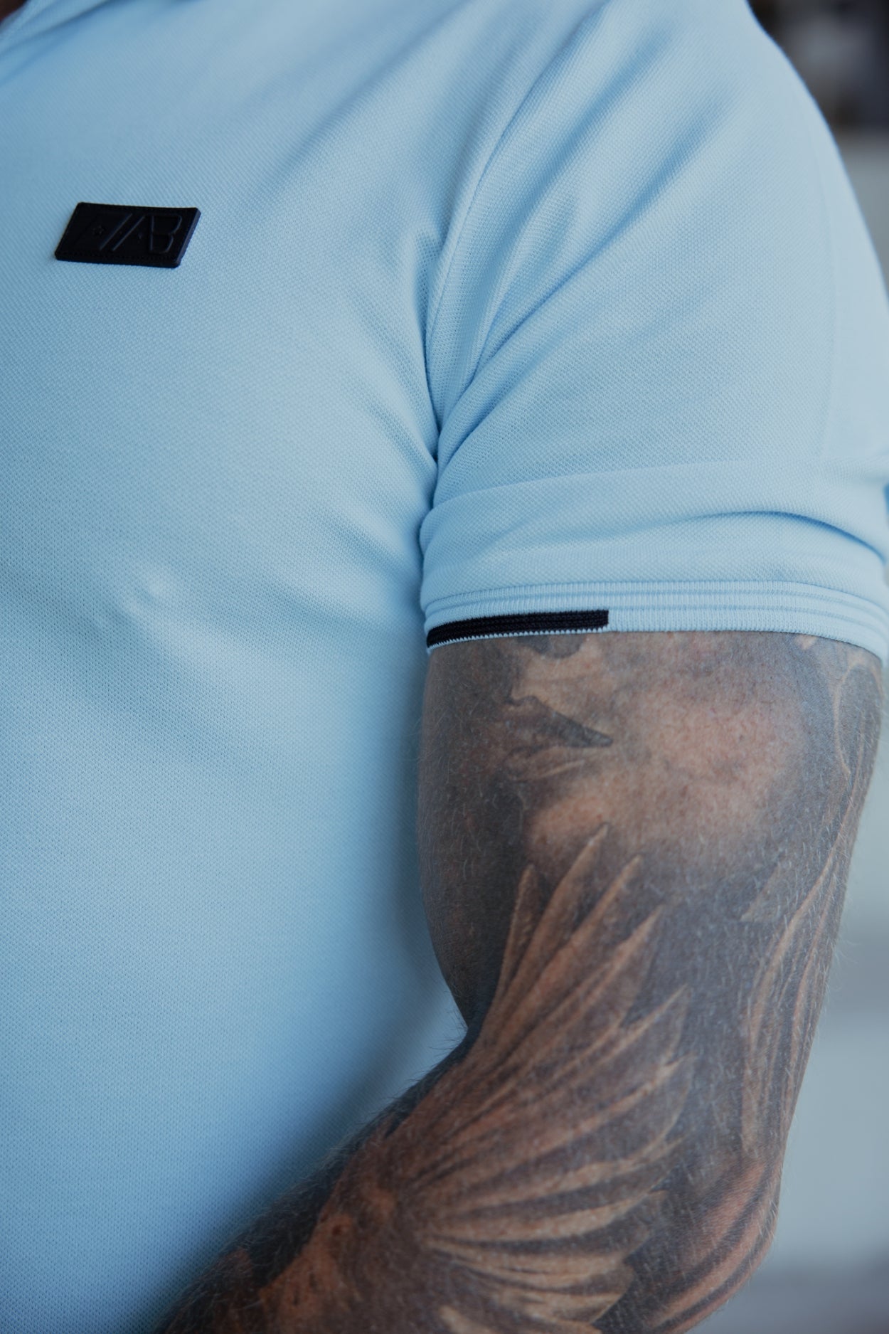 Triple Coloured Polo | Sky Blue