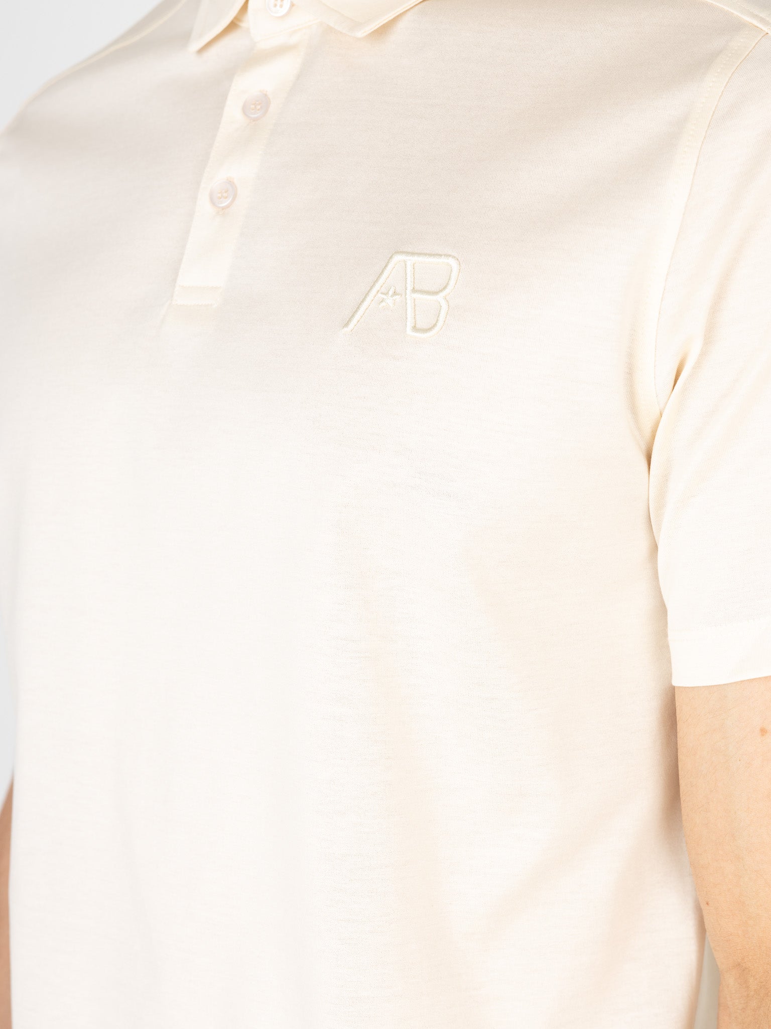 Premium Interlock Polo | White Swan