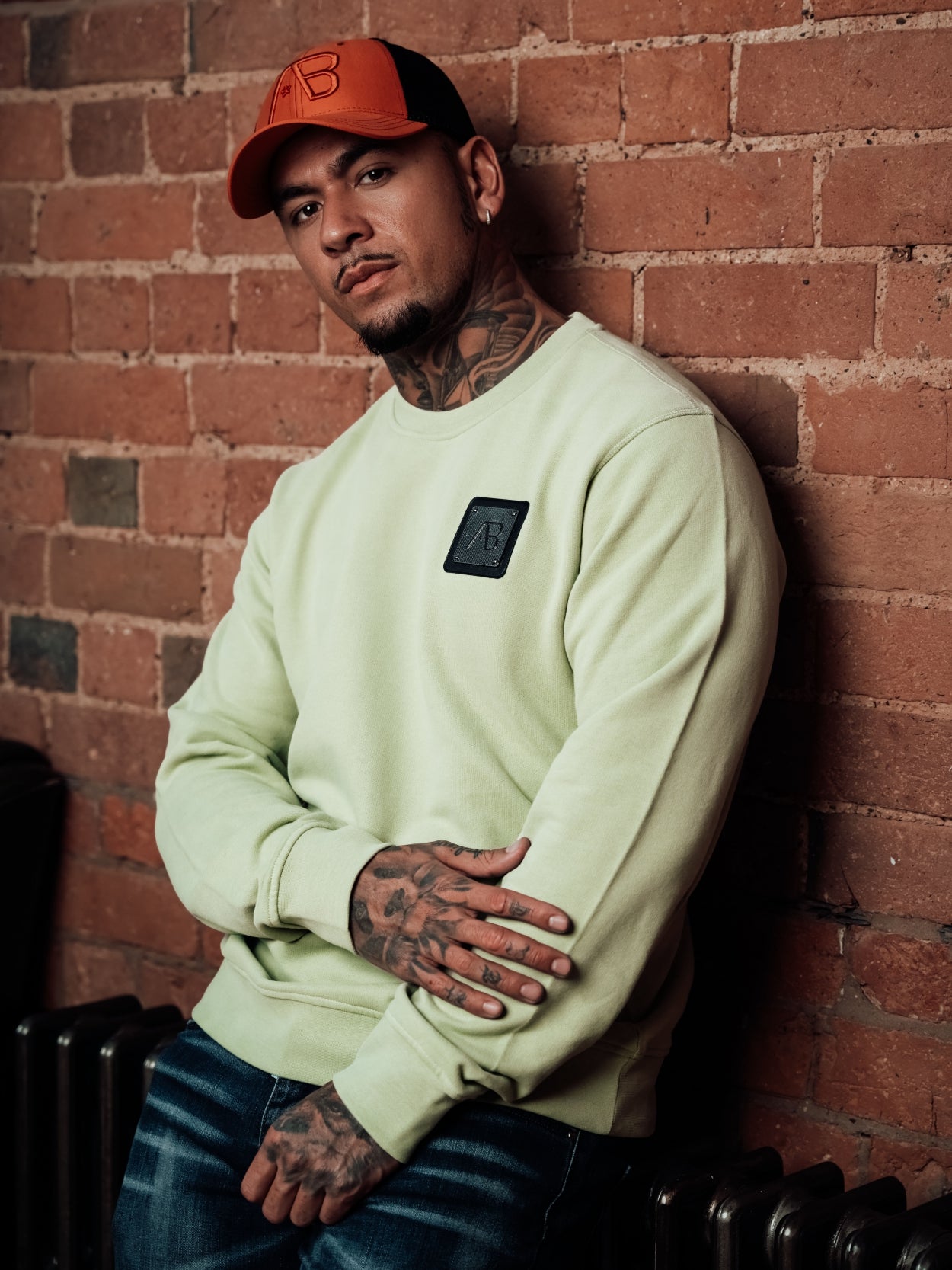 Loose-Fit Metal Crewneck | Lettuce Green
