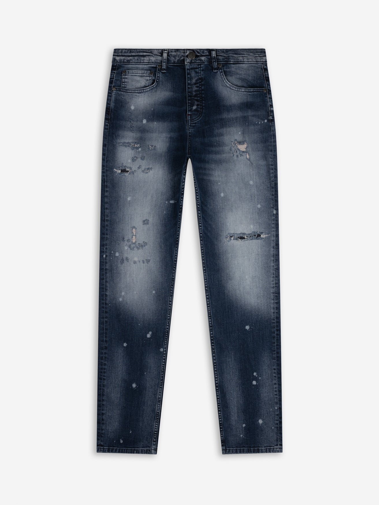 Slim-Fit Denim Jeans Paint | Dark Blue | Dark Blue