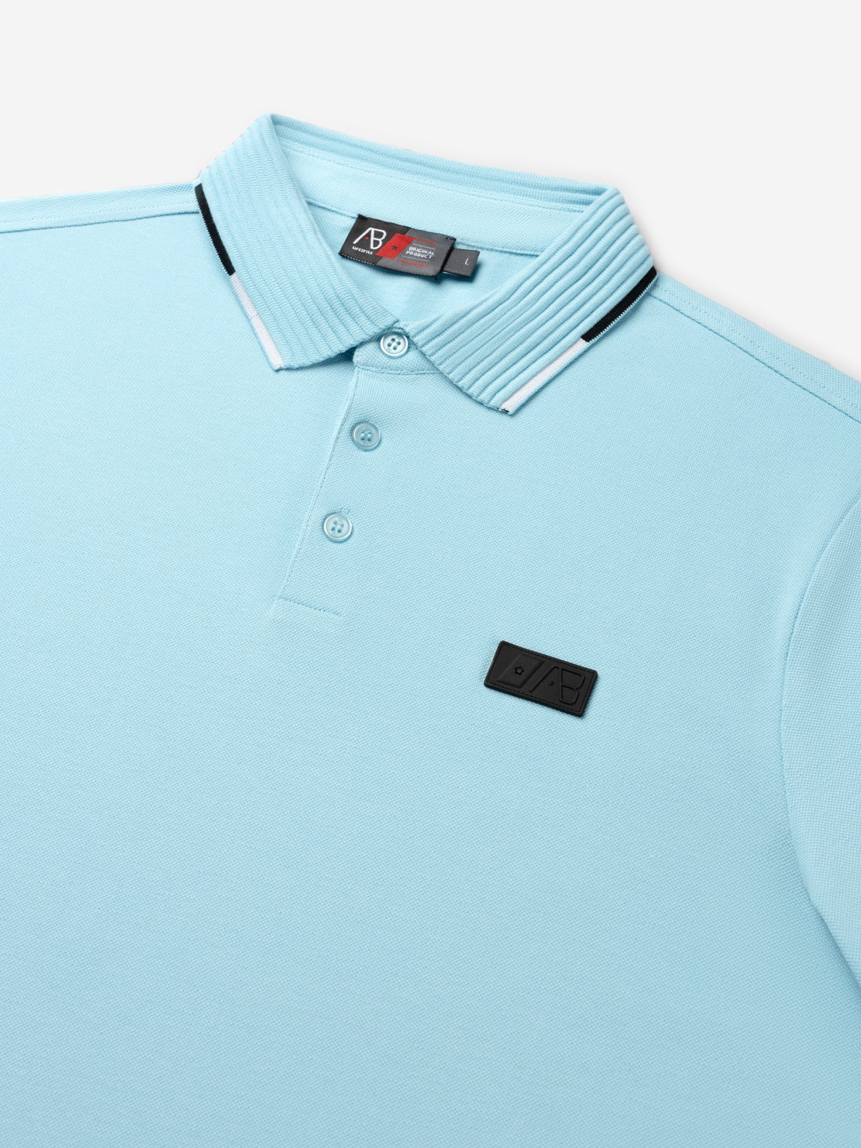 Triple Coloured Polo | Sky Blue