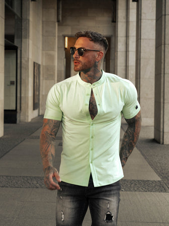 Button Up Short-Sleeve | Pastel Green