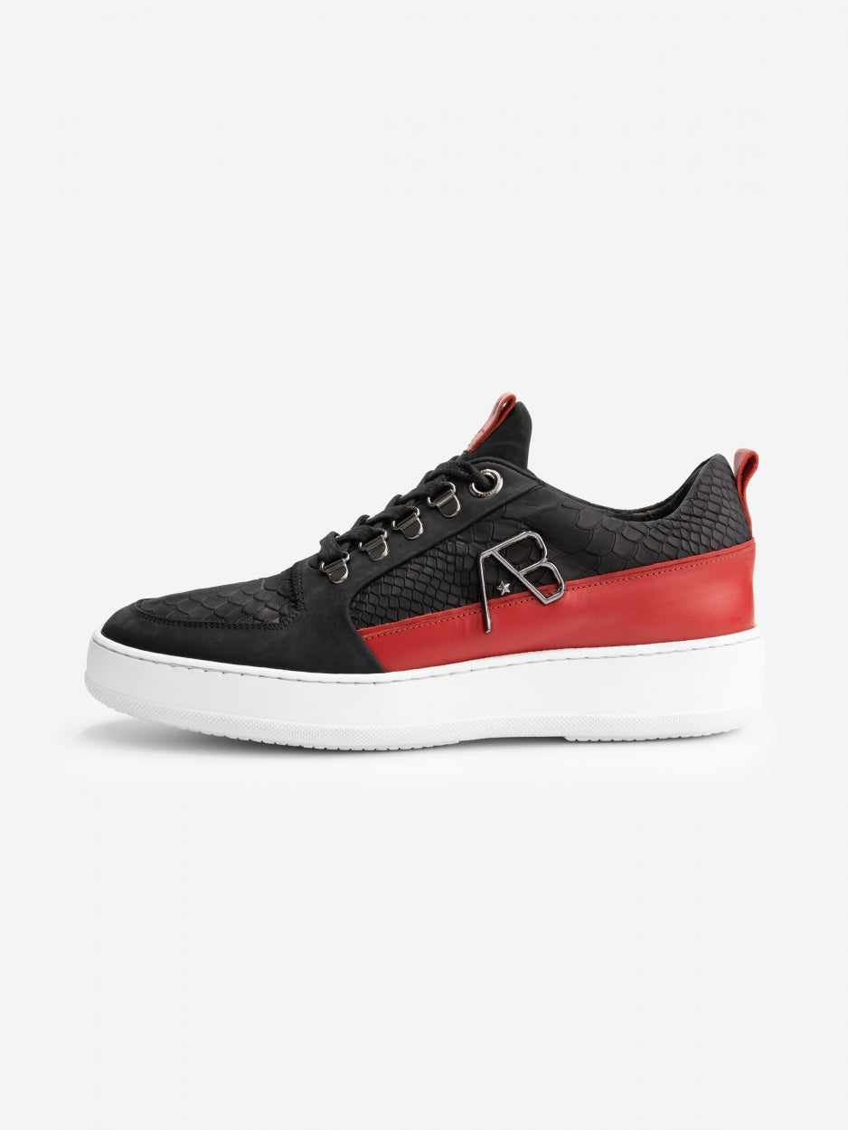 Footwear Leather | Black Red - AB Lifestyle