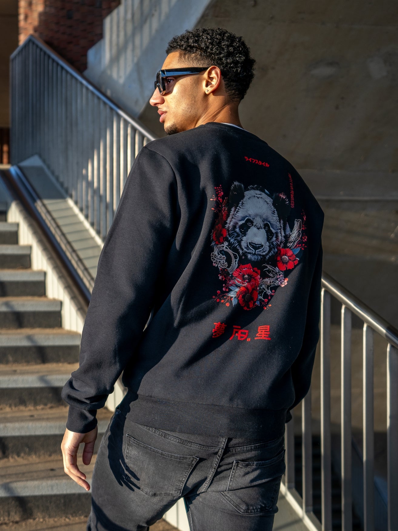 Ink  Crewneck (Panda) | Jet Black