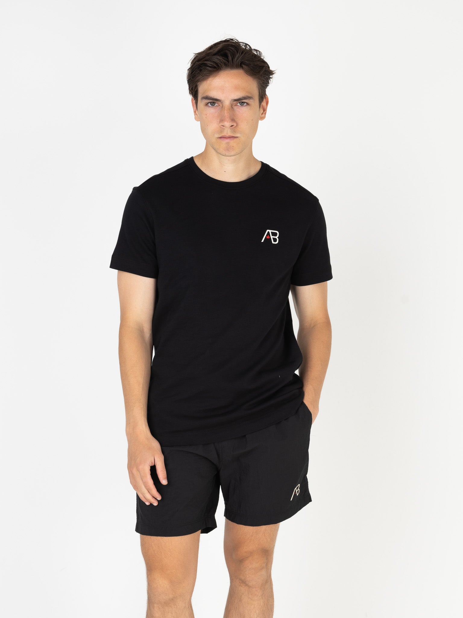 Swim Shorts (Ocean) | Jet Black / White Swan