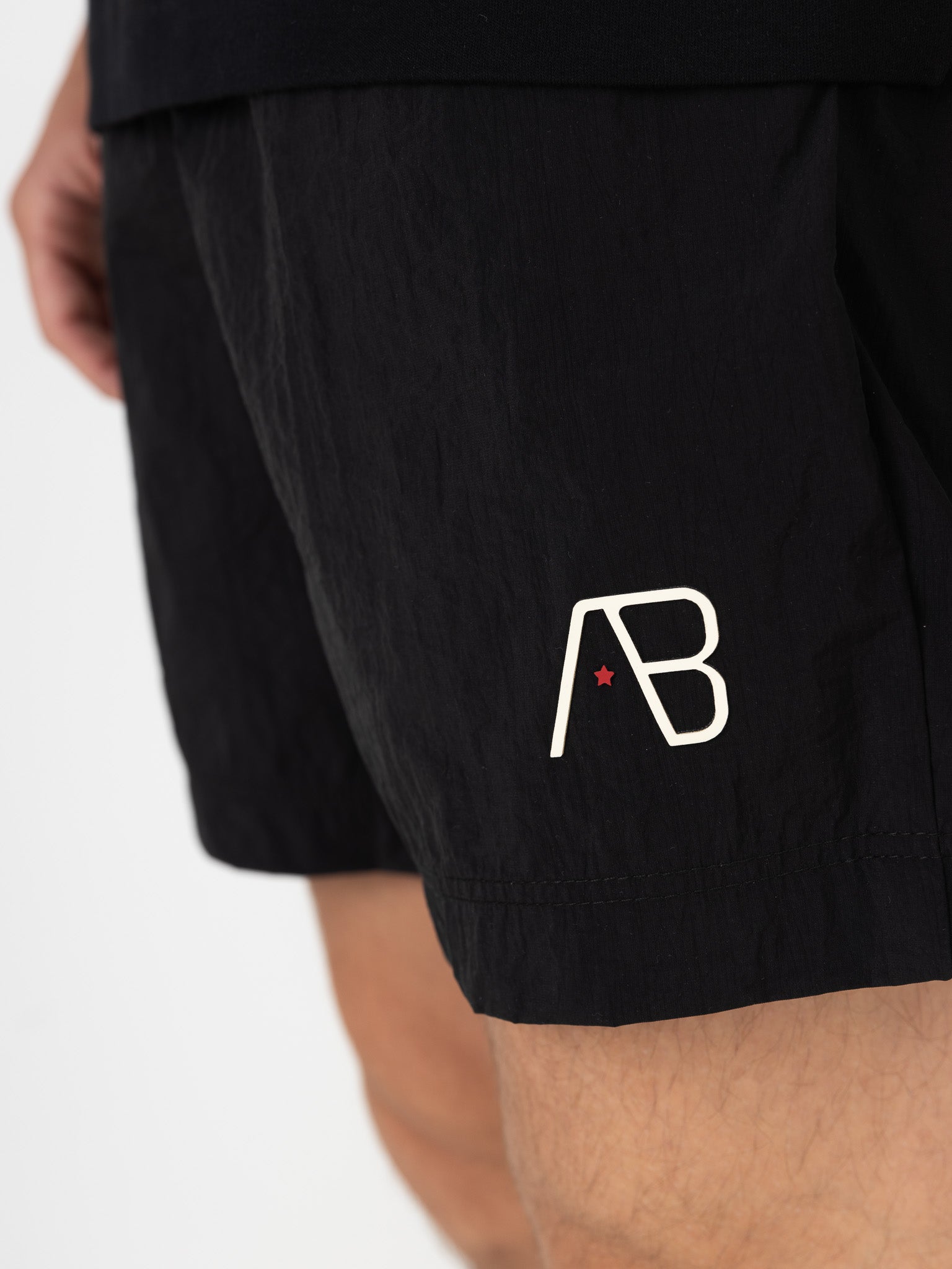 Swim Shorts (Ocean) | Jet Black / White Swan