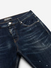 Slim Denim Jeans | Dark Blue - Paint