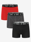 3-Pack Boxershorts | BLACK/GREY/RED