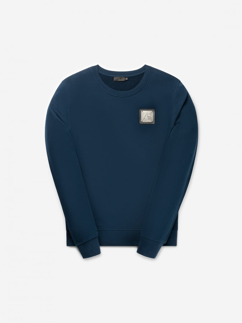 Loose-Fit Metal Crewneck | Dress Blues