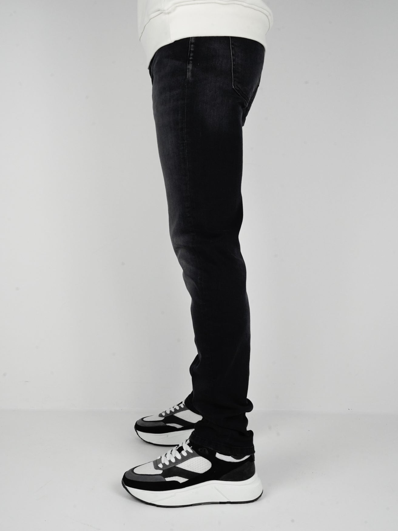 Slim-Fit Denim Jeans Paint | Dark Blue | Jet Black