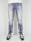 Slim-Fit Denim Jeans Paint | Dark Blue | Mid Blue