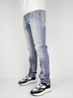 Slim-Fit Denim Jeans Paint | Dark Blue | Mid Blue