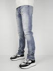 Slim-Fit Denim Jeans Paint | Dark Blue | Mid Blue