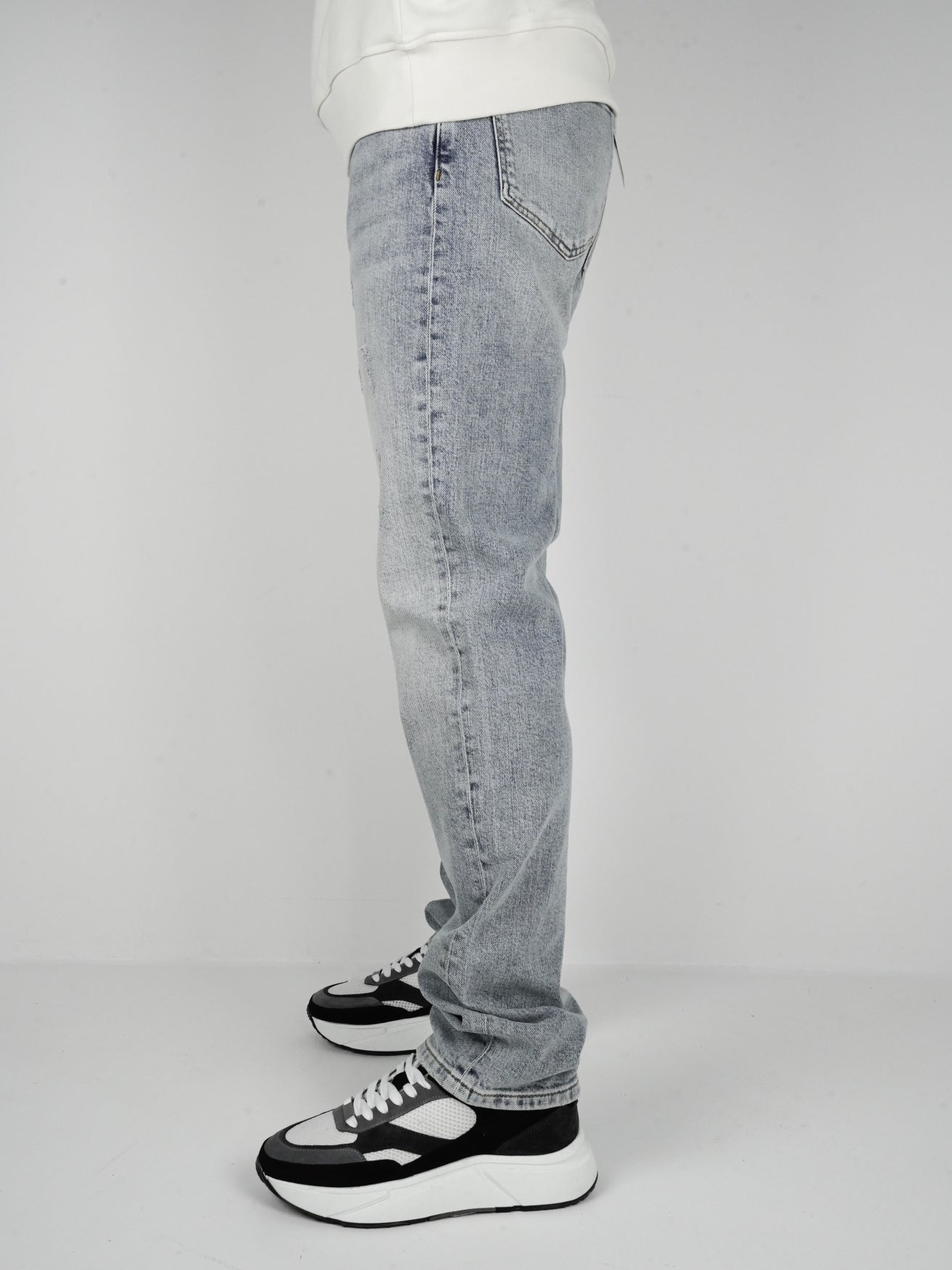 Slim-Fit Denim Jeans Paint | Dark Blue | Light Blue