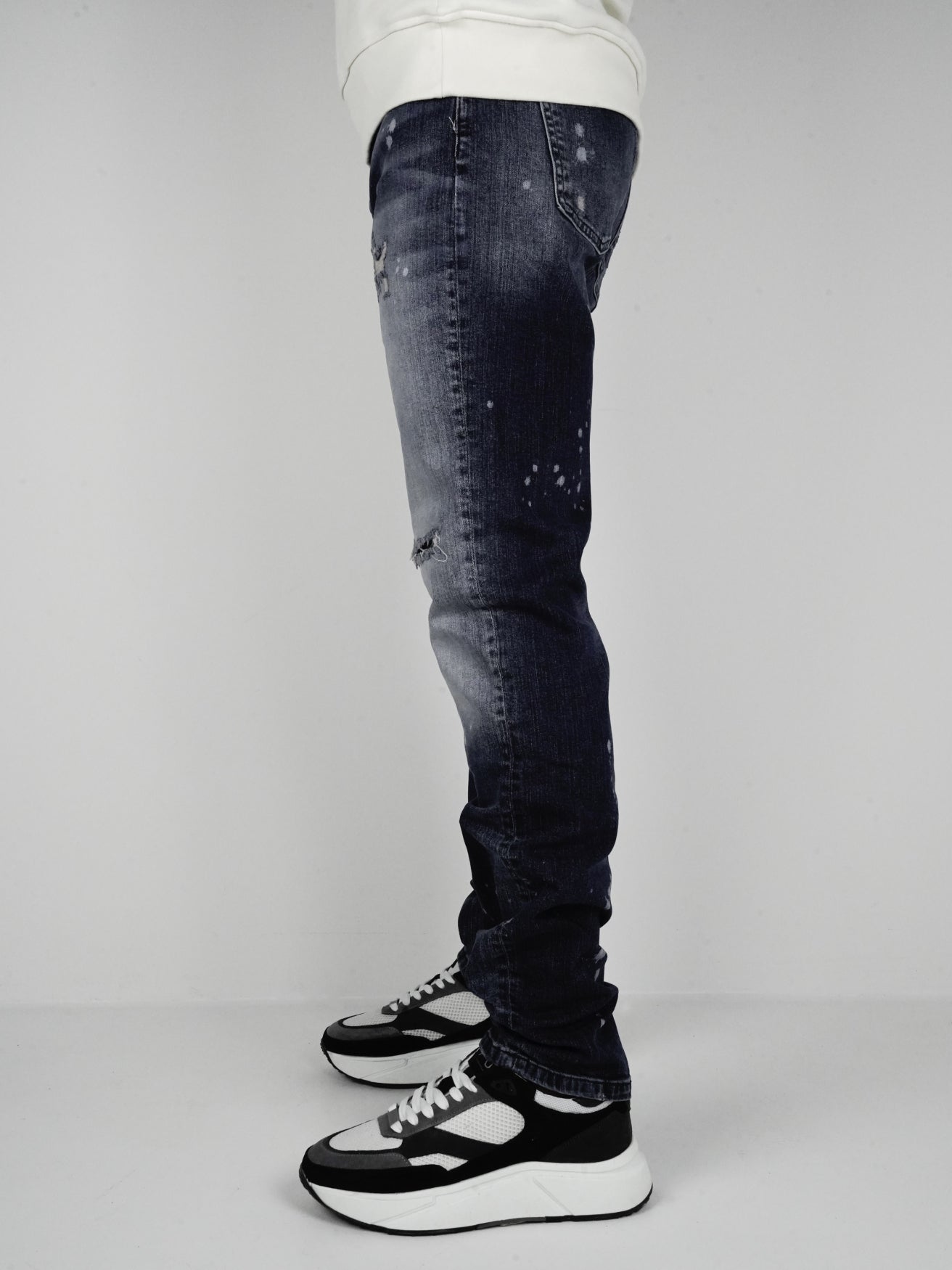 Slim-Fit Denim Jeans Paint | Dark Blue | Dark Blue