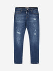 Slim-Fit Denim Jeans Paint | Dark Blue