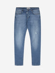 Slim-Fit Denim Jeans Paint | Dark Blue | Mid Blue