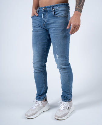 Slim-Fit Denim Jeans | Mid Blue