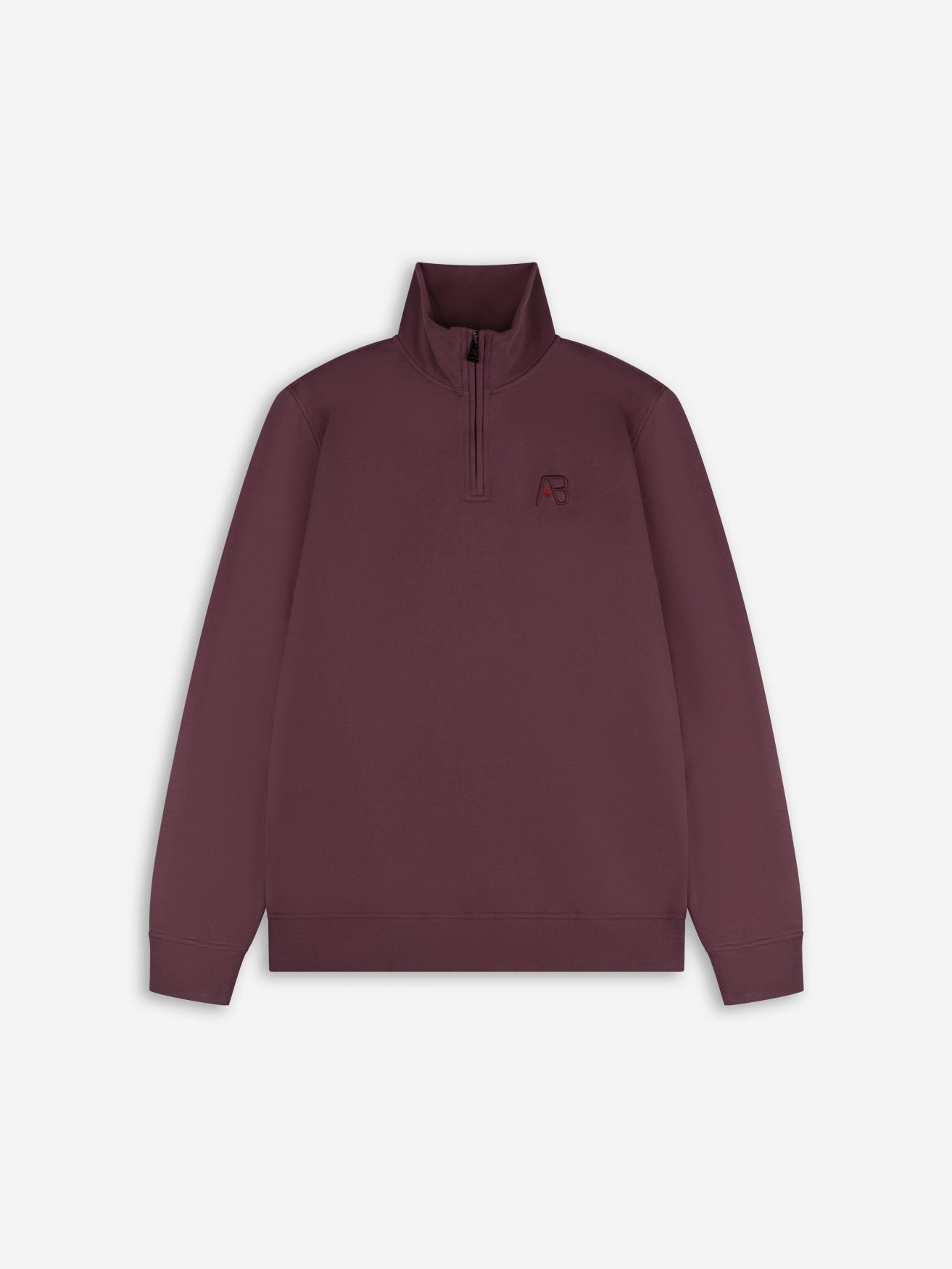 Diamond Half-Zip Sweater | Eggplant