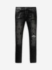 Slim Denim Jeans | Grey - Splatter