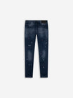 Slim-Fit Denim Jeans Paint | Dark Blue | Jet Black