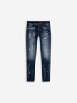 Slim-Fit Denim Jeans Paint | Dark Blue | Dark Blue