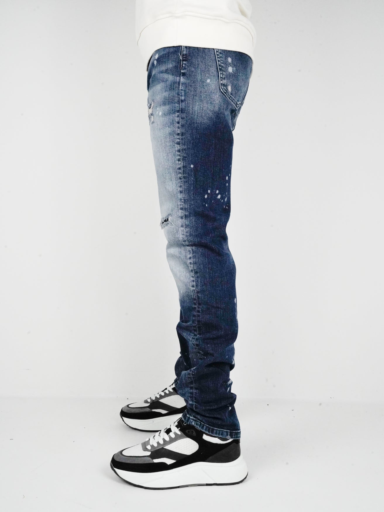 Slim-Fit Denim Jeans Paint | Dark Blue | Dark Blue