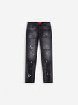 Slim-Fit Denim Jeans Paint | Dark Blue | Jet Black