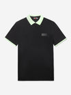 Regular Polo | Jet Black / Pastel Green