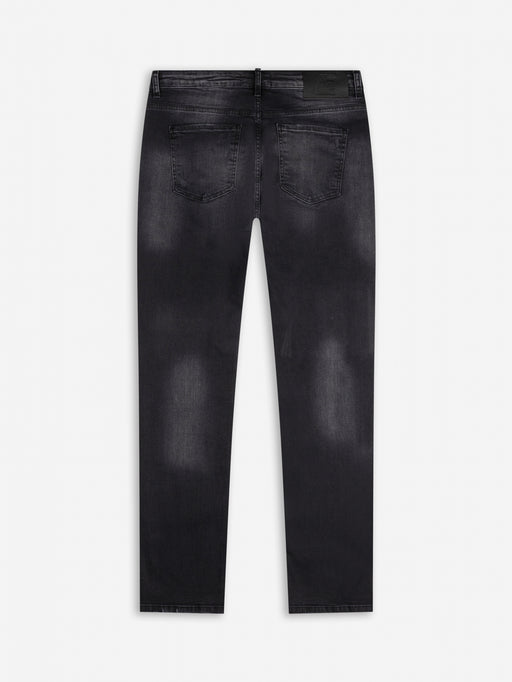 Slim-Fit Denim Jeans Paint | Dark Blue | Jet Black