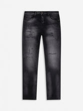 Slim-Fit Denim Jeans Paint | Dark Blue | Jet Black