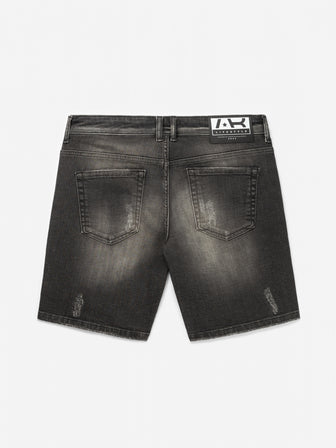 Short Denim Jeans | Dark Grey - Destroyed