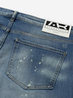 Slim Denim Jeans | Light Blue - Destroyed Paint