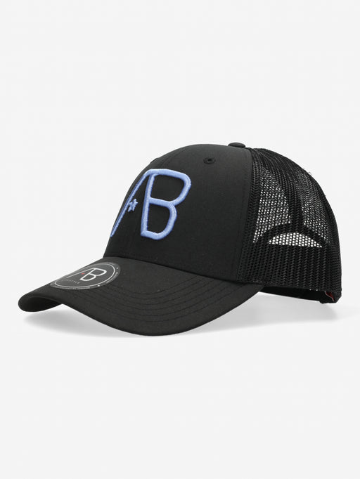 Retro Trucker Cap | Jet Black / Cornflower Blue