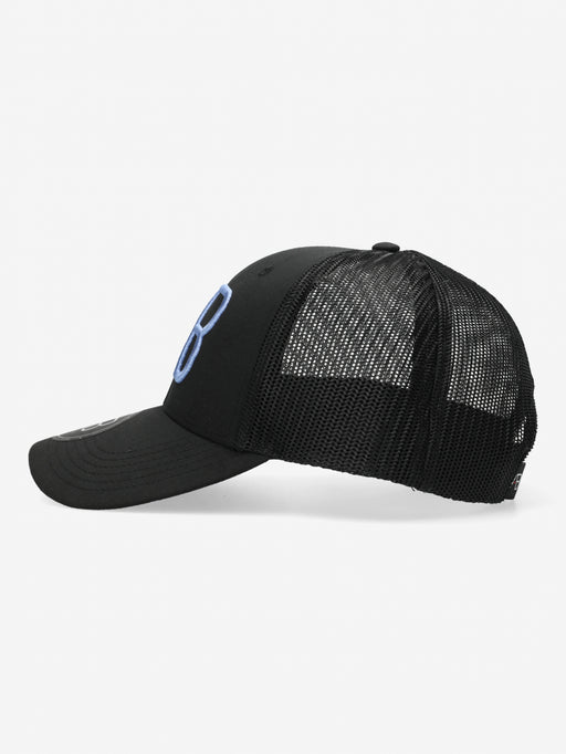 Retro Trucker Cap | Jet Black / Cornflower Blue