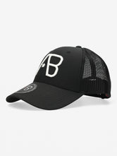 Retro Trucker Cap | Jet Black / White Swan