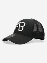 Retro Trucker Cap | Jet Black / White Swan
