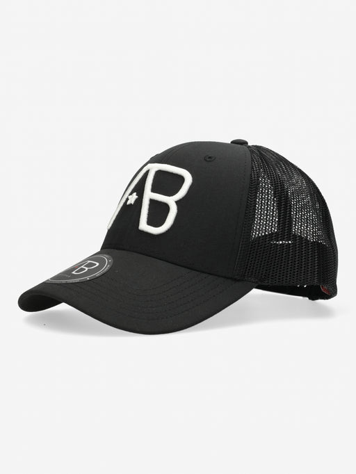 Retro Trucker Cap | Jet Black / White Swan