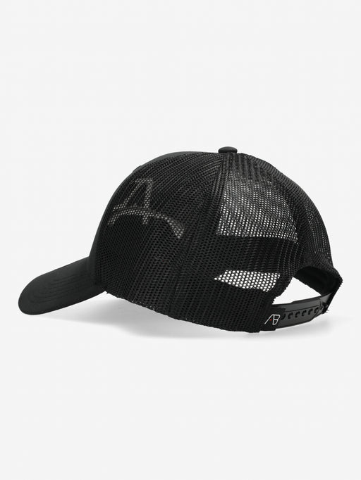 Retro Trucker Cap | Jet Black / White Swan