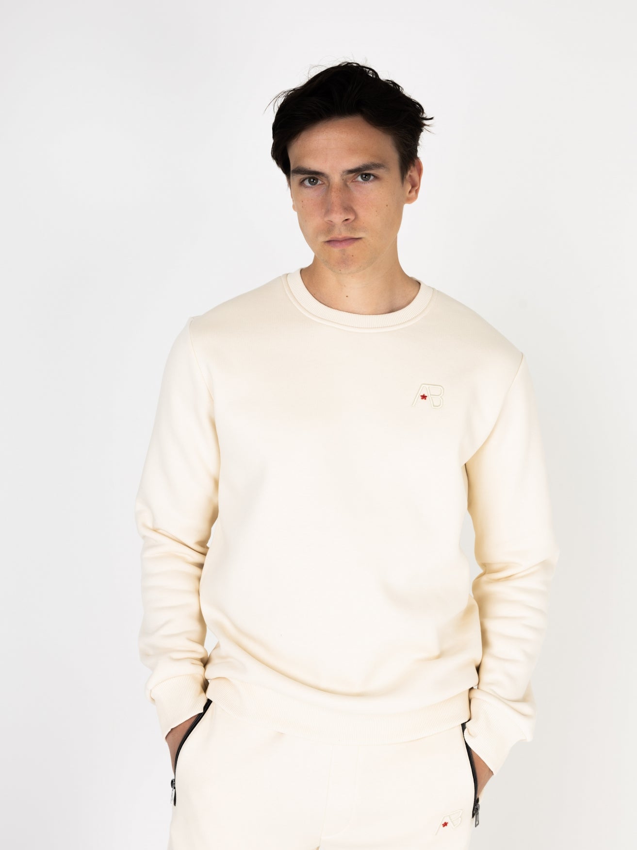 Canvas Crewneck | White Swan