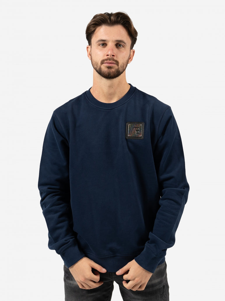 Loose-Fit Metal Crewneck | Dress Blues