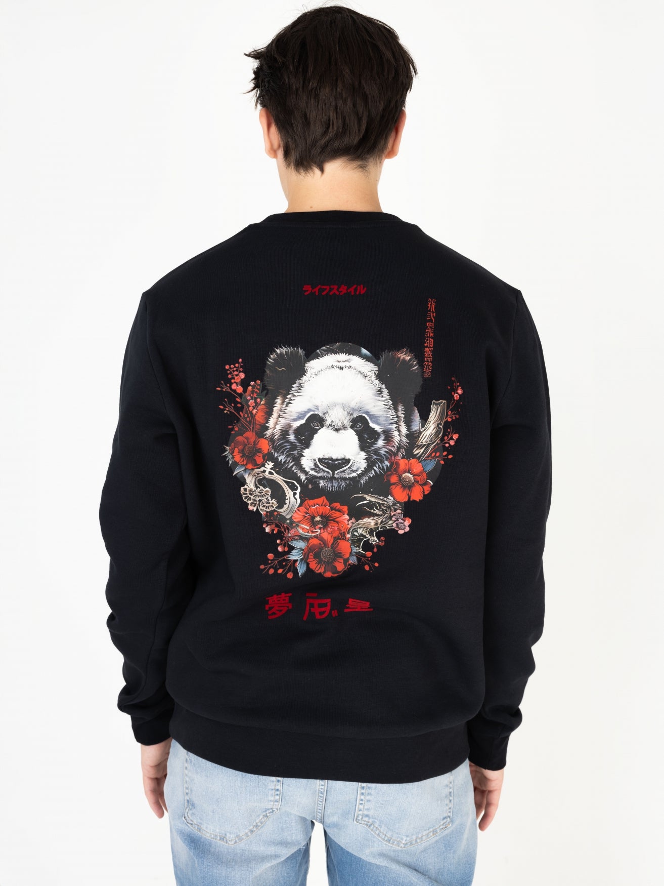 Ink  Crewneck (Panda) | Jet Black
