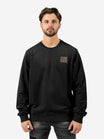 Loose-Fit Metal Crewneck | Jet Black