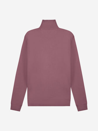 Diamond Half-Zip Sweater | Eggplant