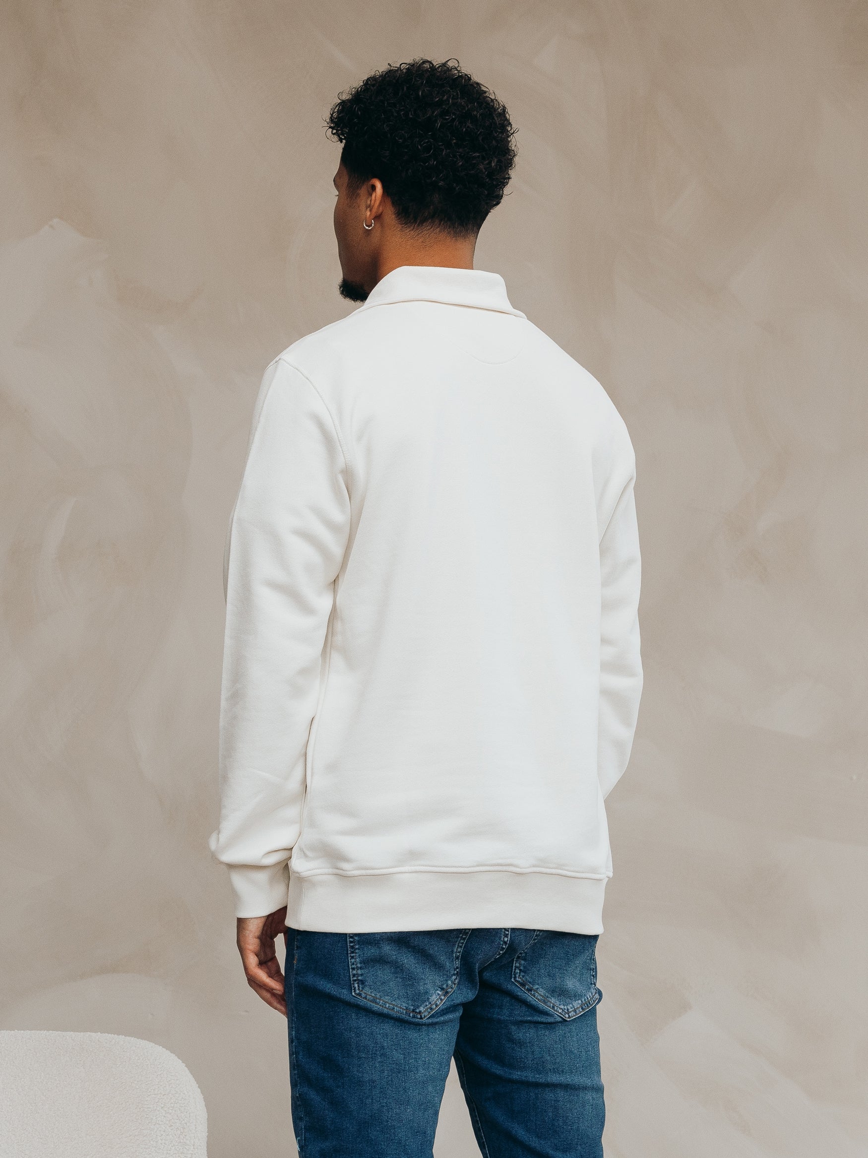 Diamond Half-Zip Sweater | Off White