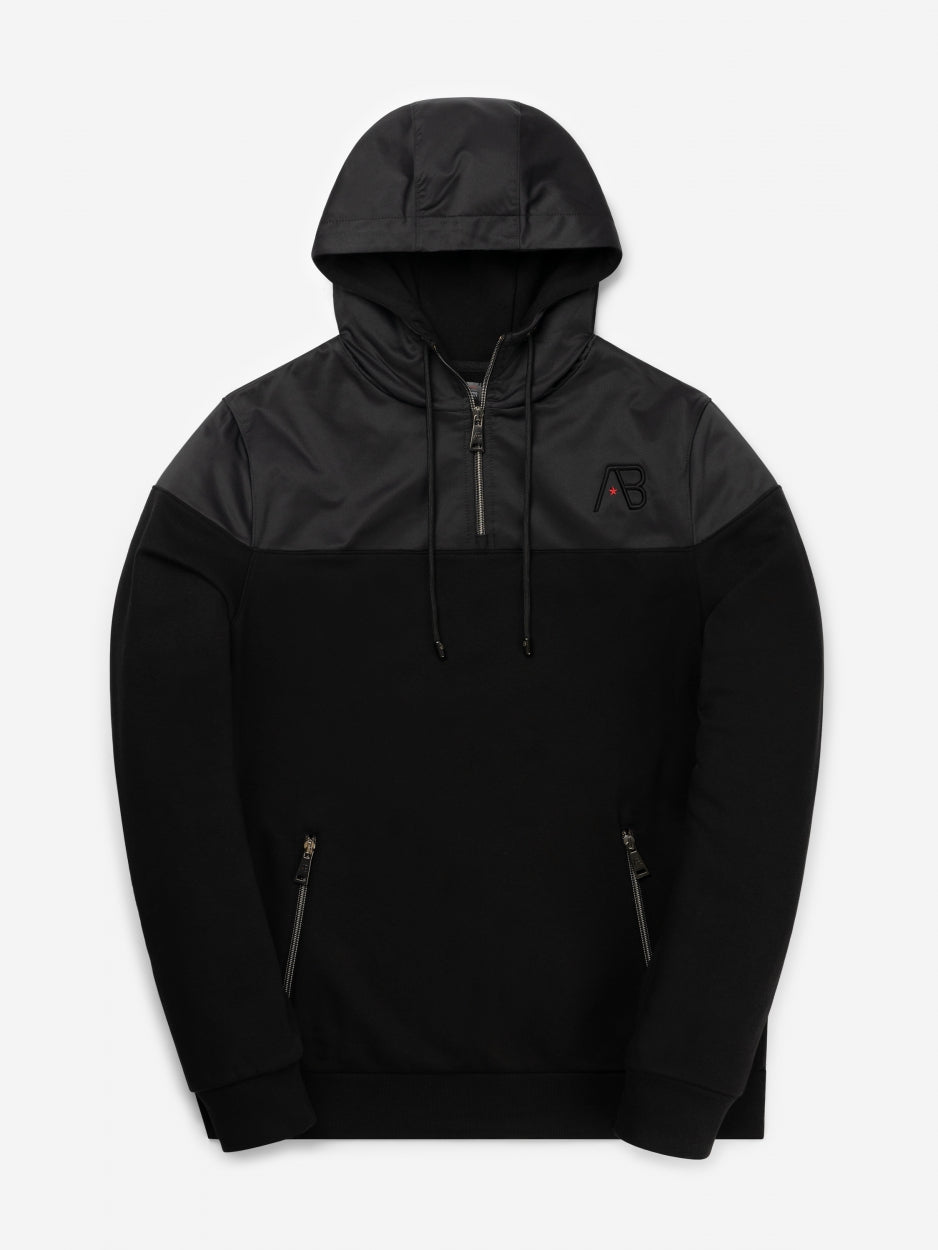 Hooded Track Sweater | Black